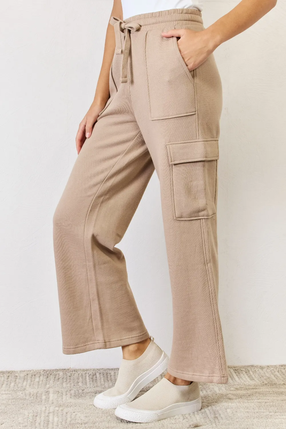 High Waist Cargo Wide Leg Pants, image 4