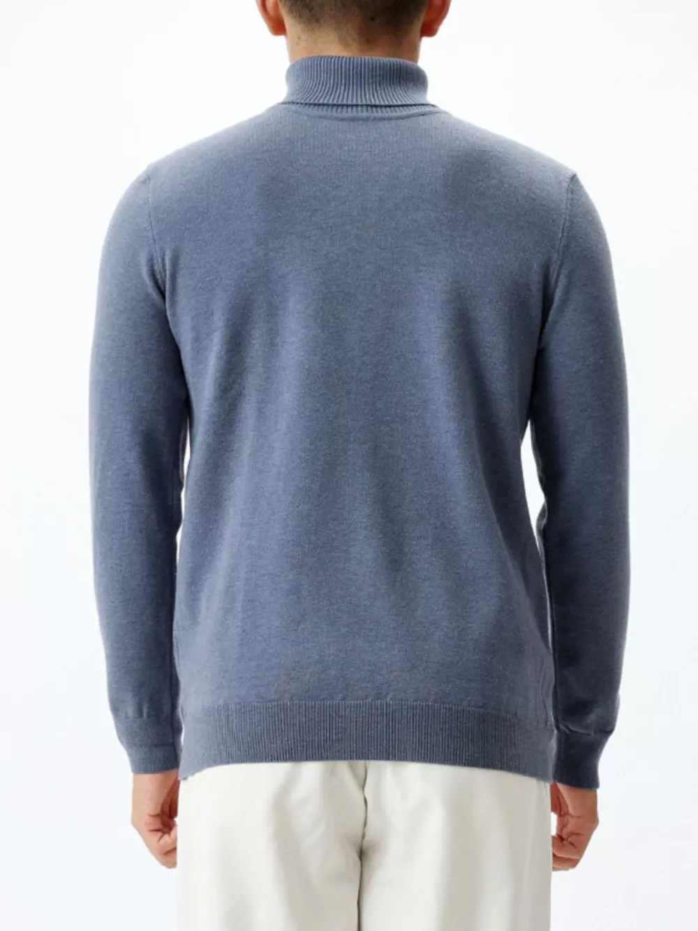 Men's Plus Size Slim-Fit Ribbed Turtleneck Sweater, image 8