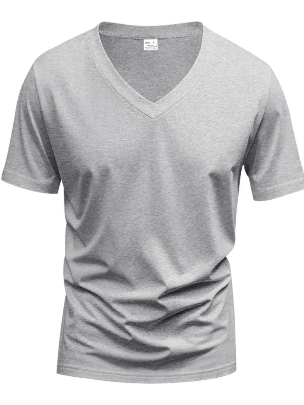Men's Full Size V-Neck Short Sleeve T-Shirt Plus Size, image 12