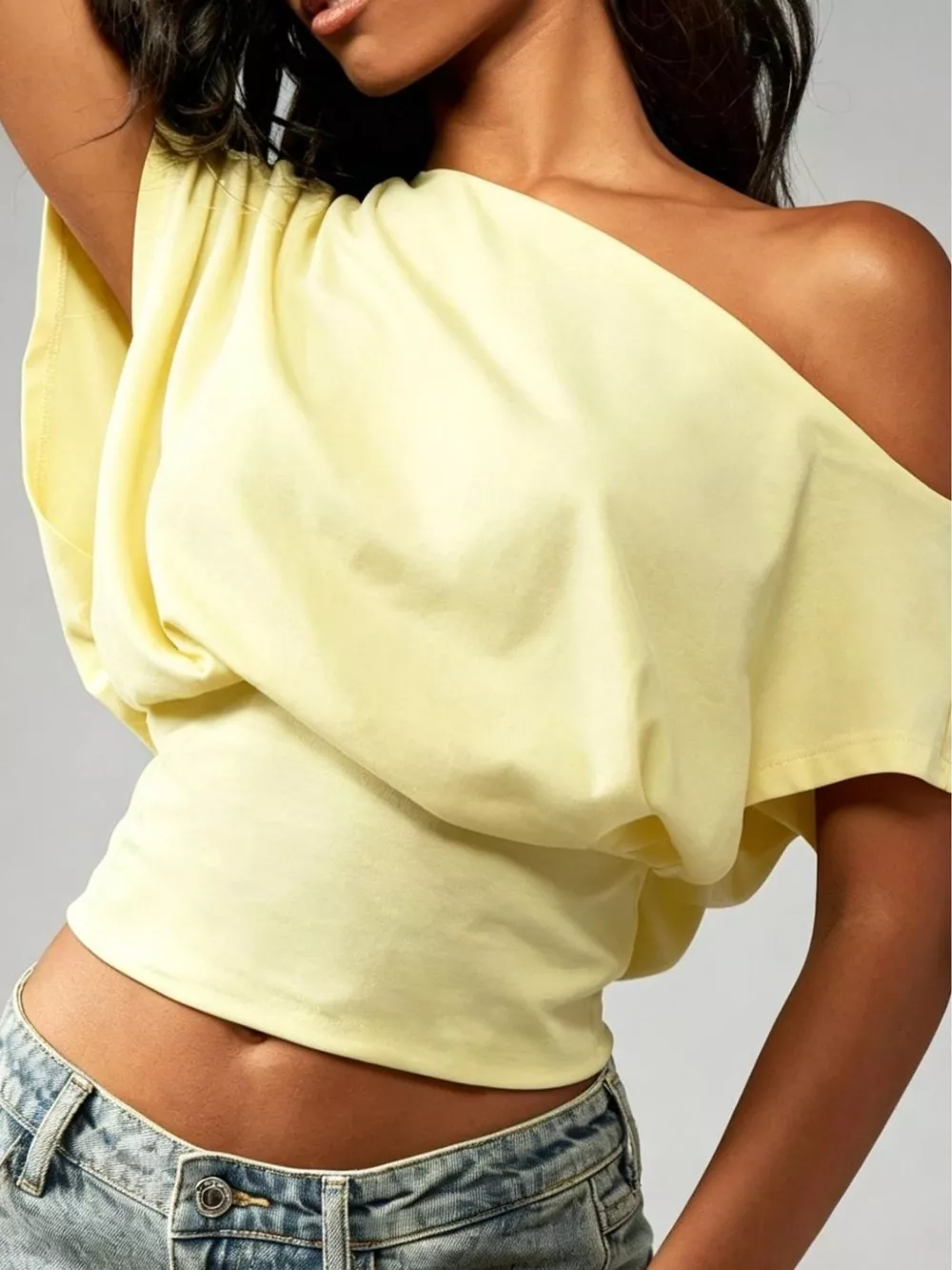 One Shoulder Crop T-Shirt, image 4