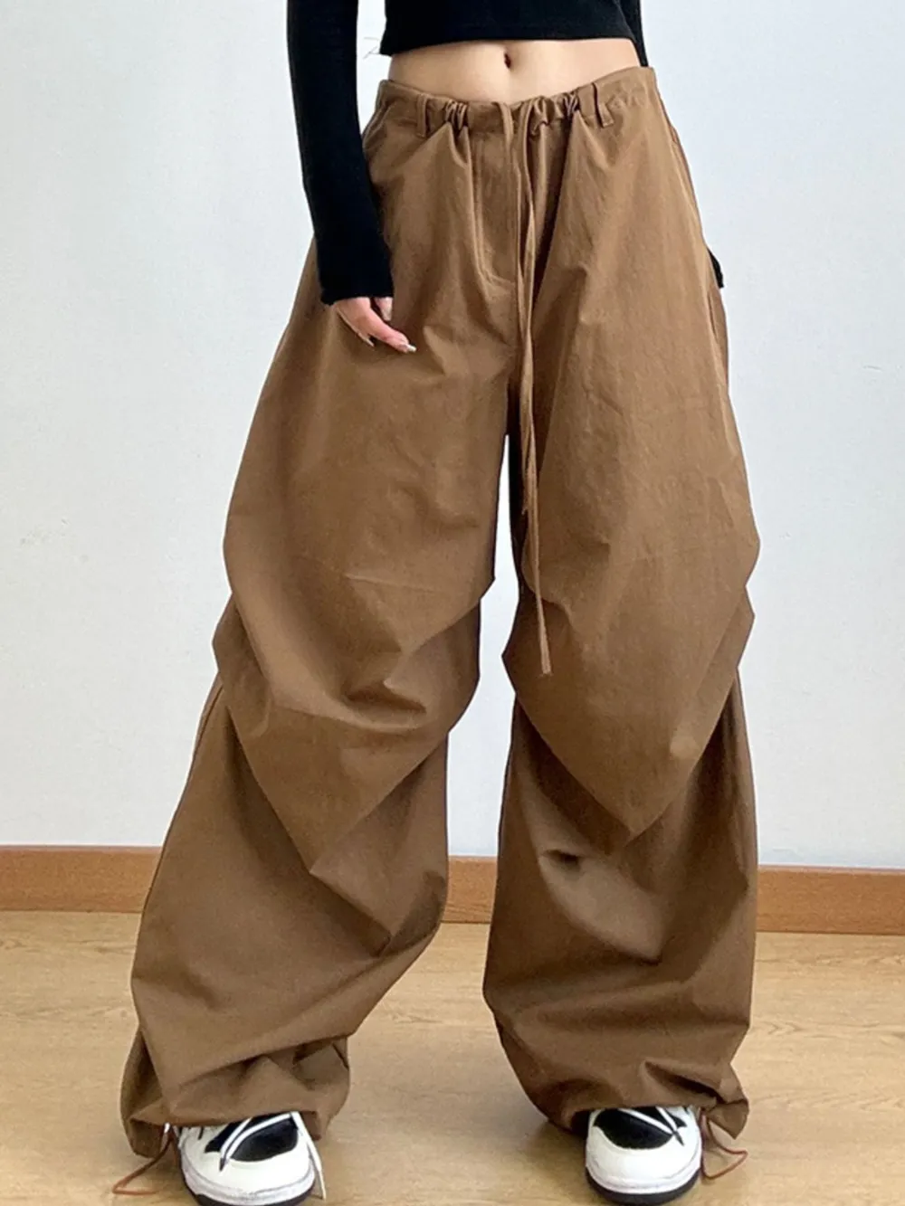 Wide Leg Casual Drawstring Pants, image 3