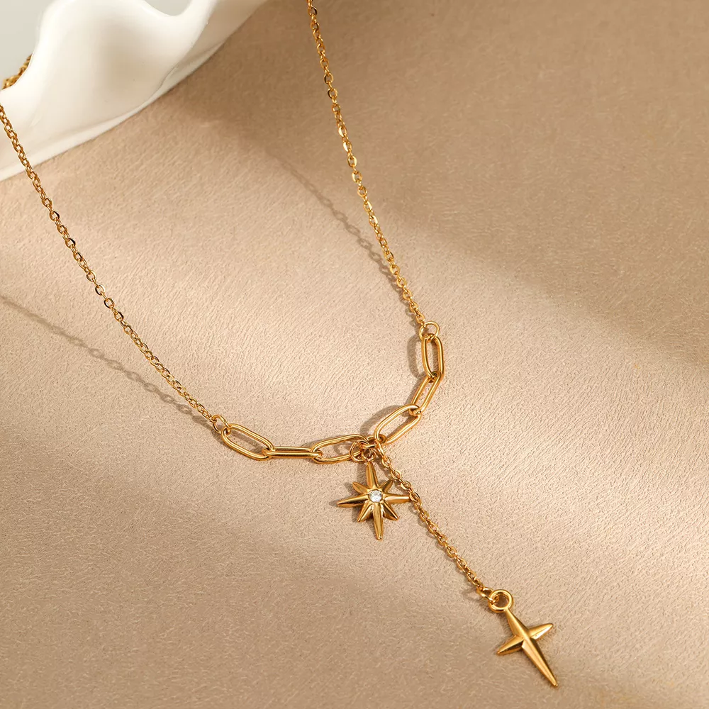 18K Gold-Plated Cross Necklace, image 3