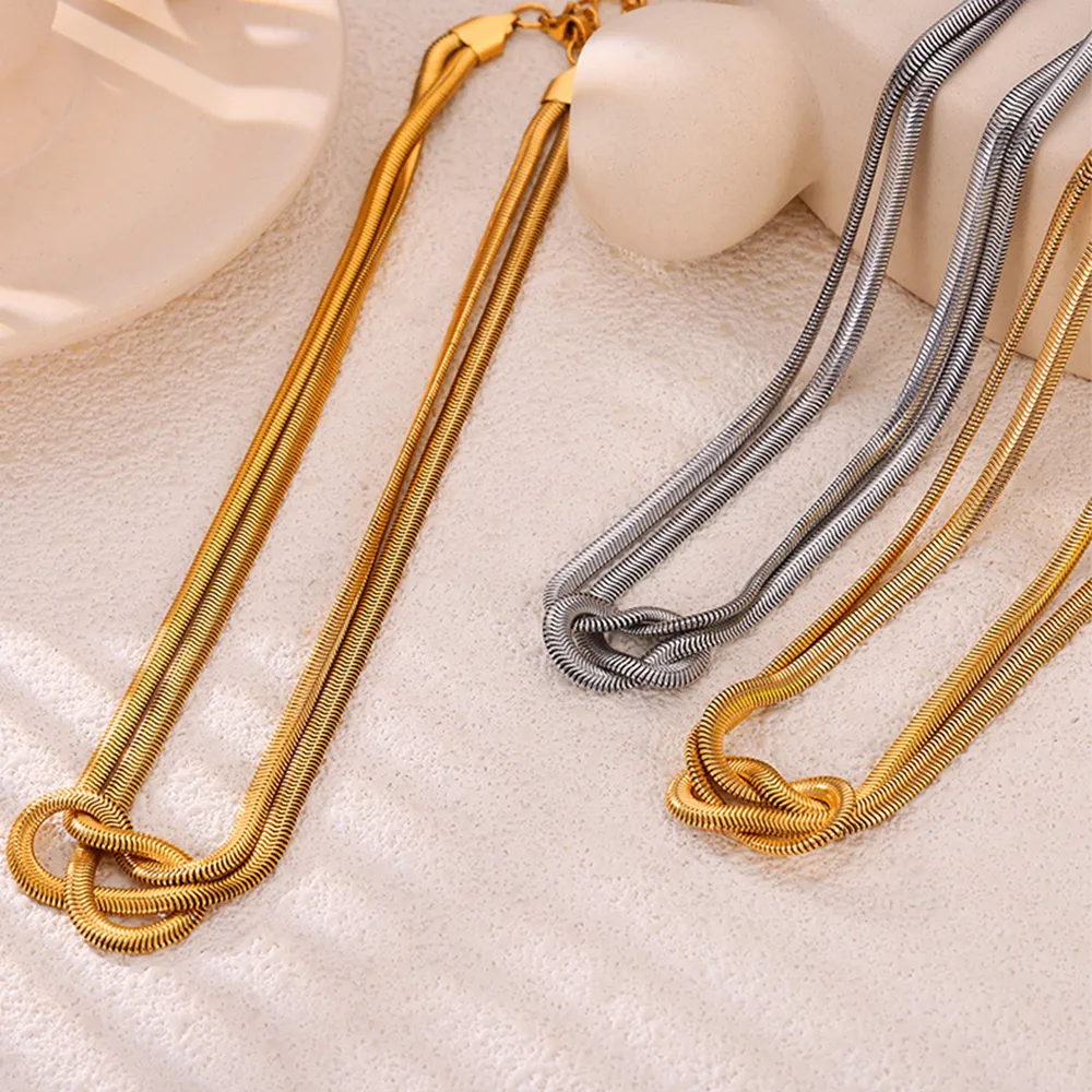 Titanium Steel Knot Necklace, image 8