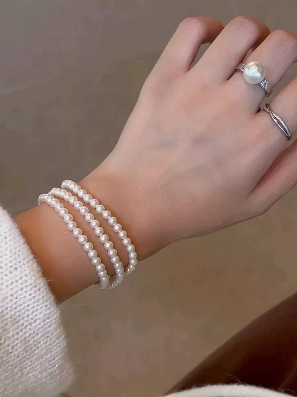 Three Layers Pearl Bracelet, image 6