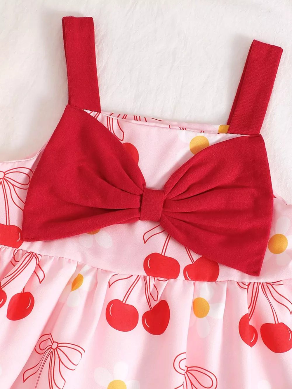 Children's Bow Front Printed Dress, image 8