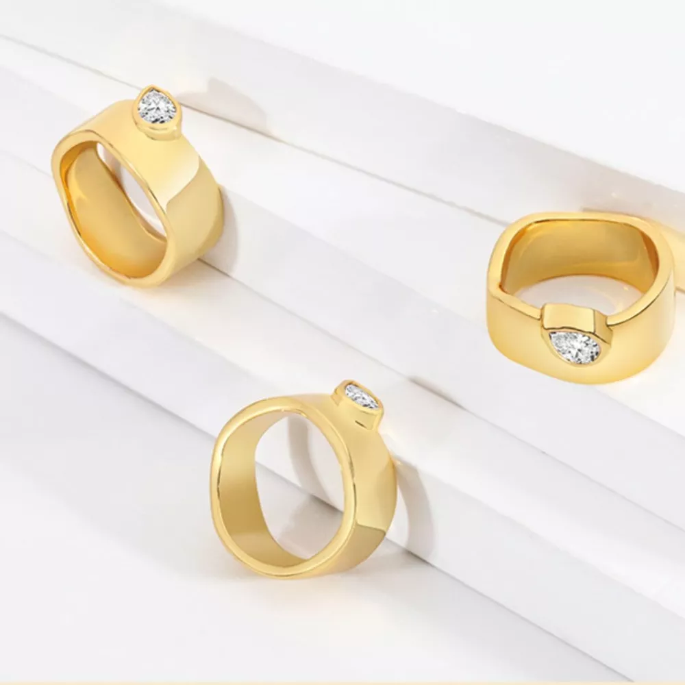 18K Gold-Plated Minimalist Design Ring, image 6