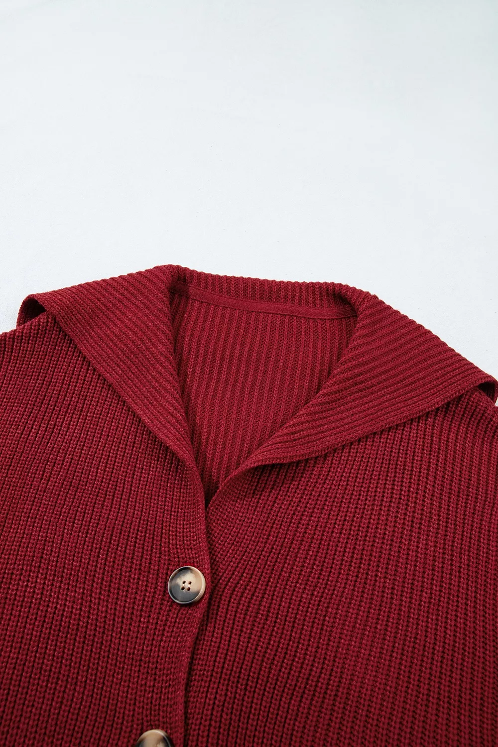 Solid Color Knit Oversized Button Front Sweater Cardigan, image 6