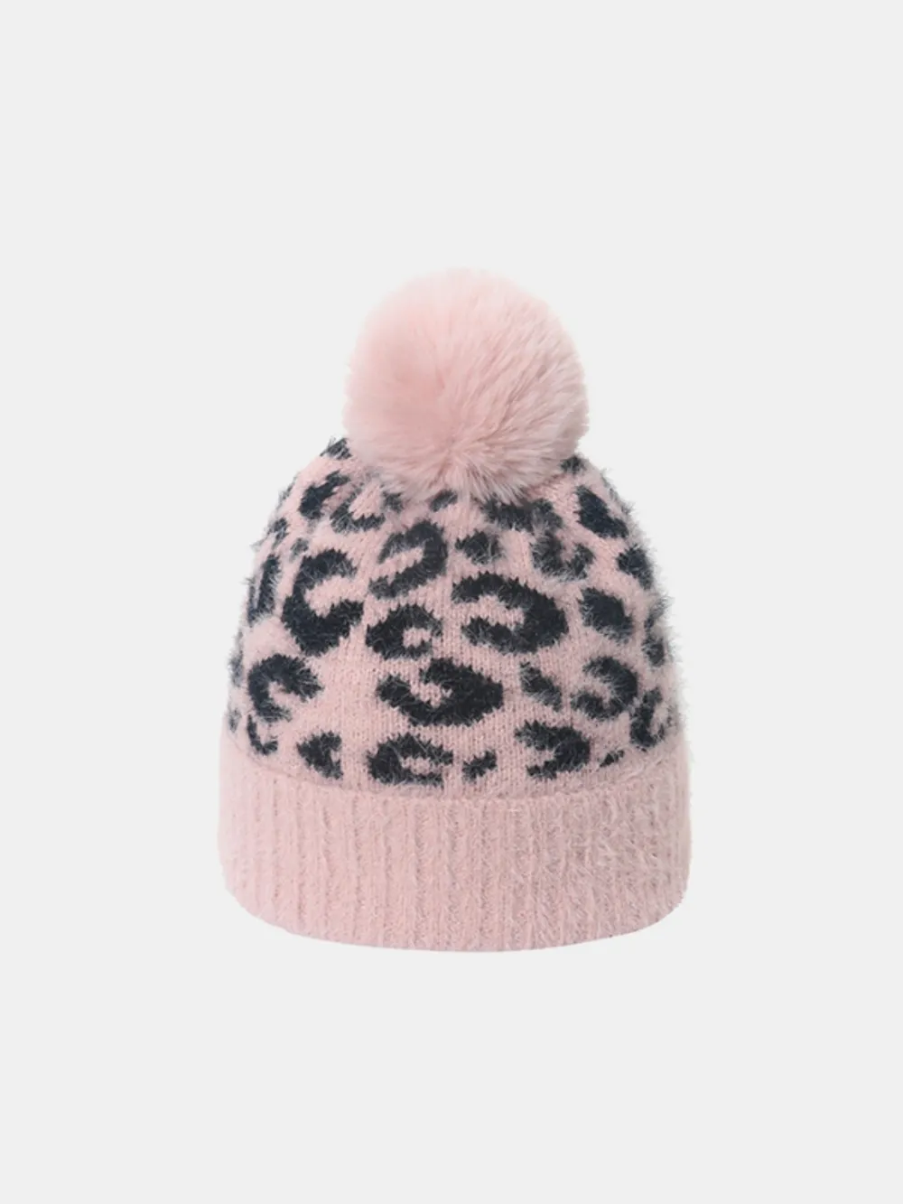 Leopard Hat with Pompom, image 2