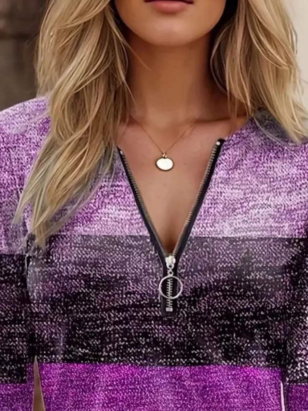 Quarter Zip Color Block Top, image 9