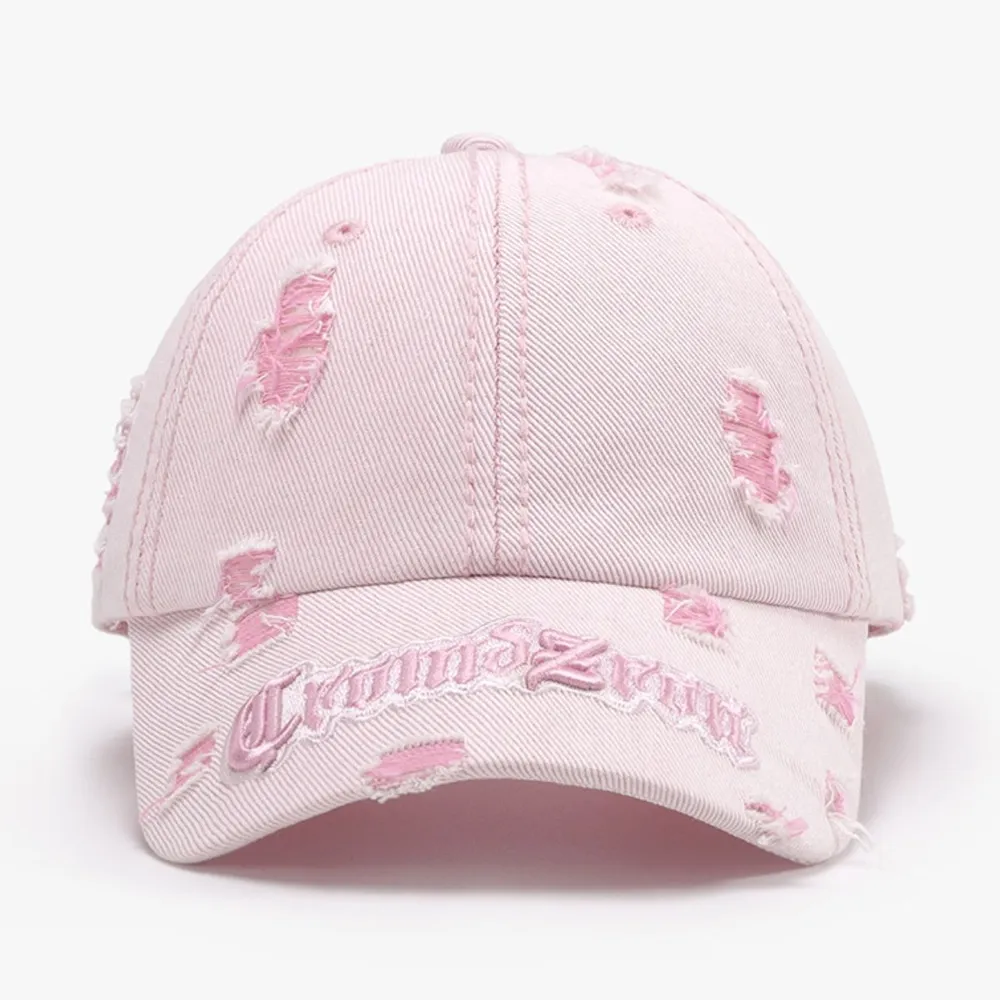 Distressed Letter Embroidered Baseball Cap, image 8