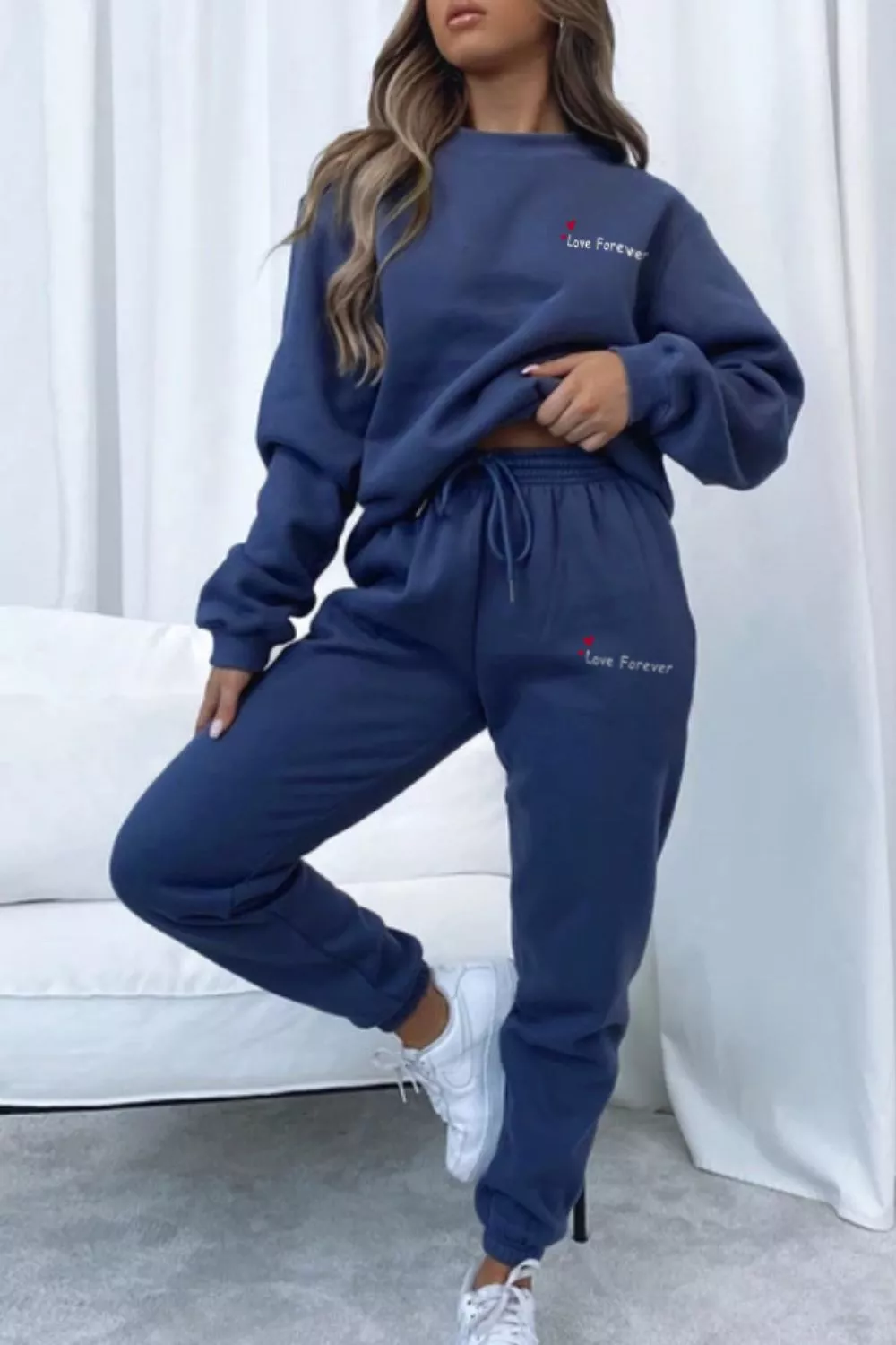 Round Neck Sweatshirt and Joggers Set, image 27
