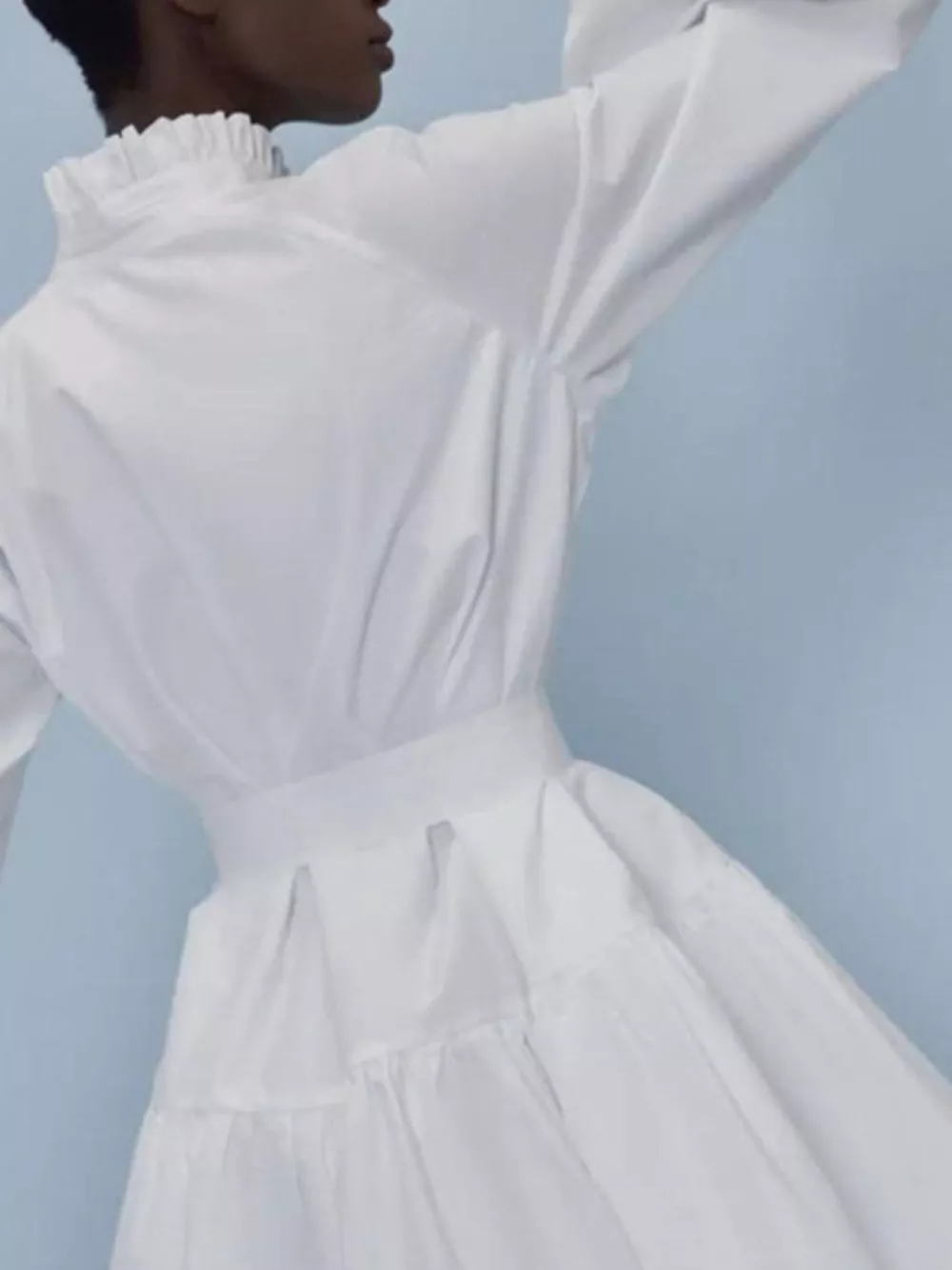 Button-Up Balloon Sleeve Mini Dress, image 5