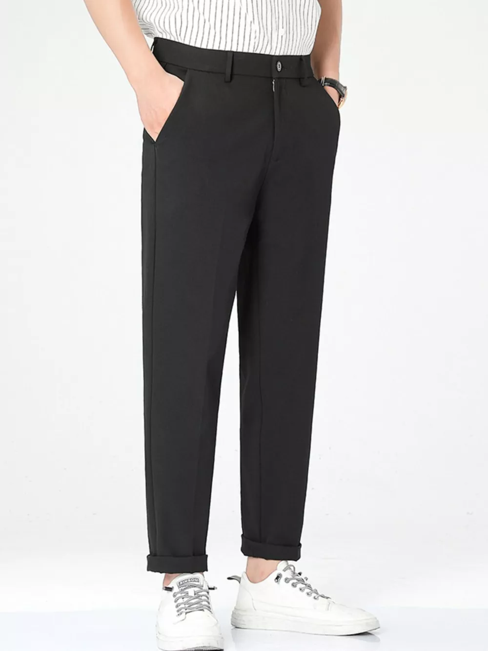 Men's Loose Fit Straight Leg Pants, image 2