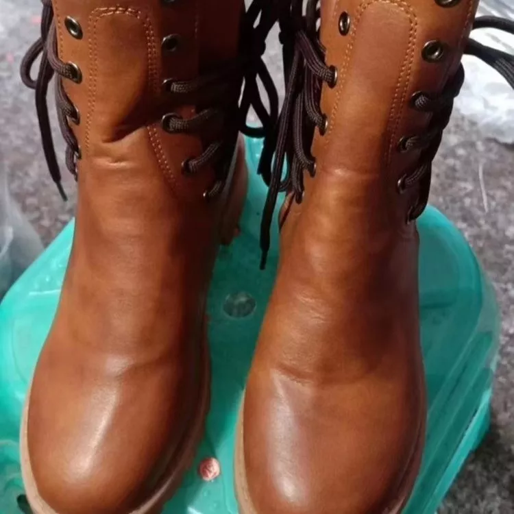 Lace Up Block Heels Boots, image 7