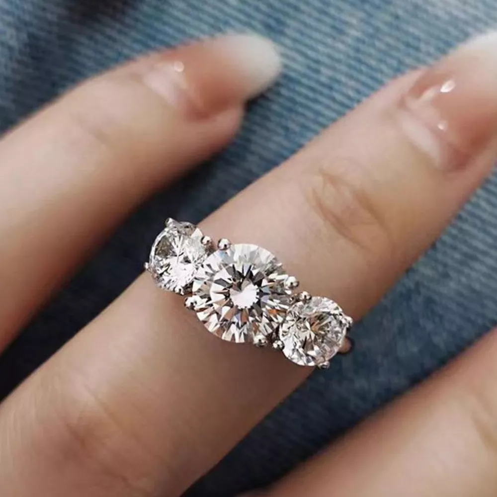 4 Carat Moissanite 925 Sterling Silver Ring, image 5
