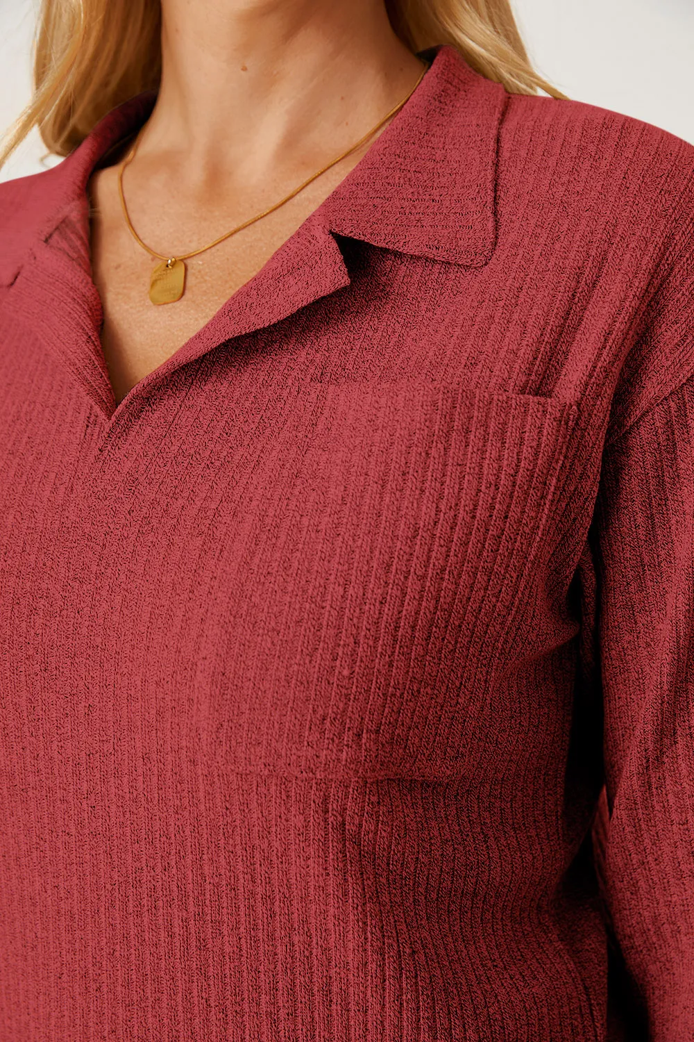 Collared Neck Dropped Shoulder T-Shirt, image 22