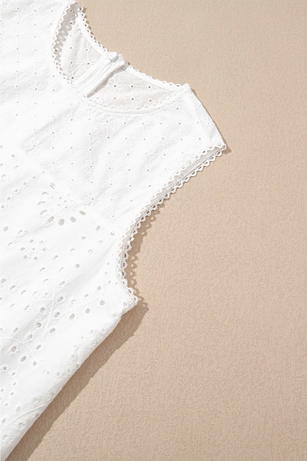 Floral Eyelet Embroidered Sleeveless Shift Dress, image 6