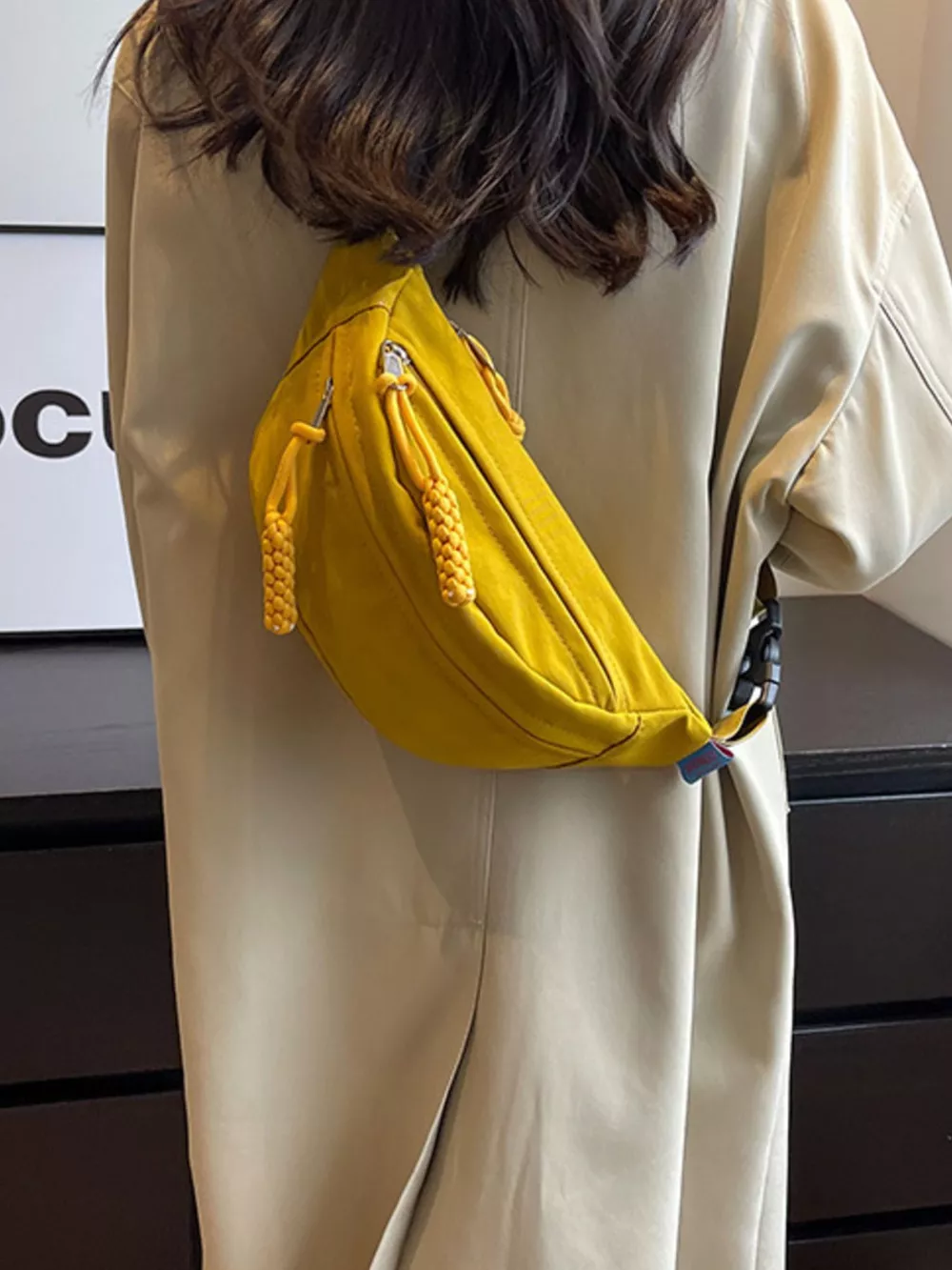 Lightweight Crossbody Bag with Tassel Detail, image 12