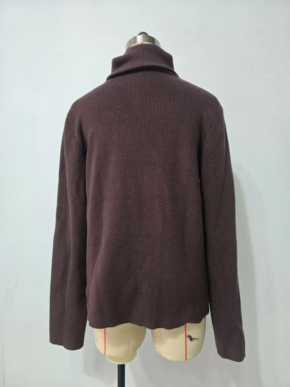 Ribbed Knit Quarter-Zip Sweater, image 7