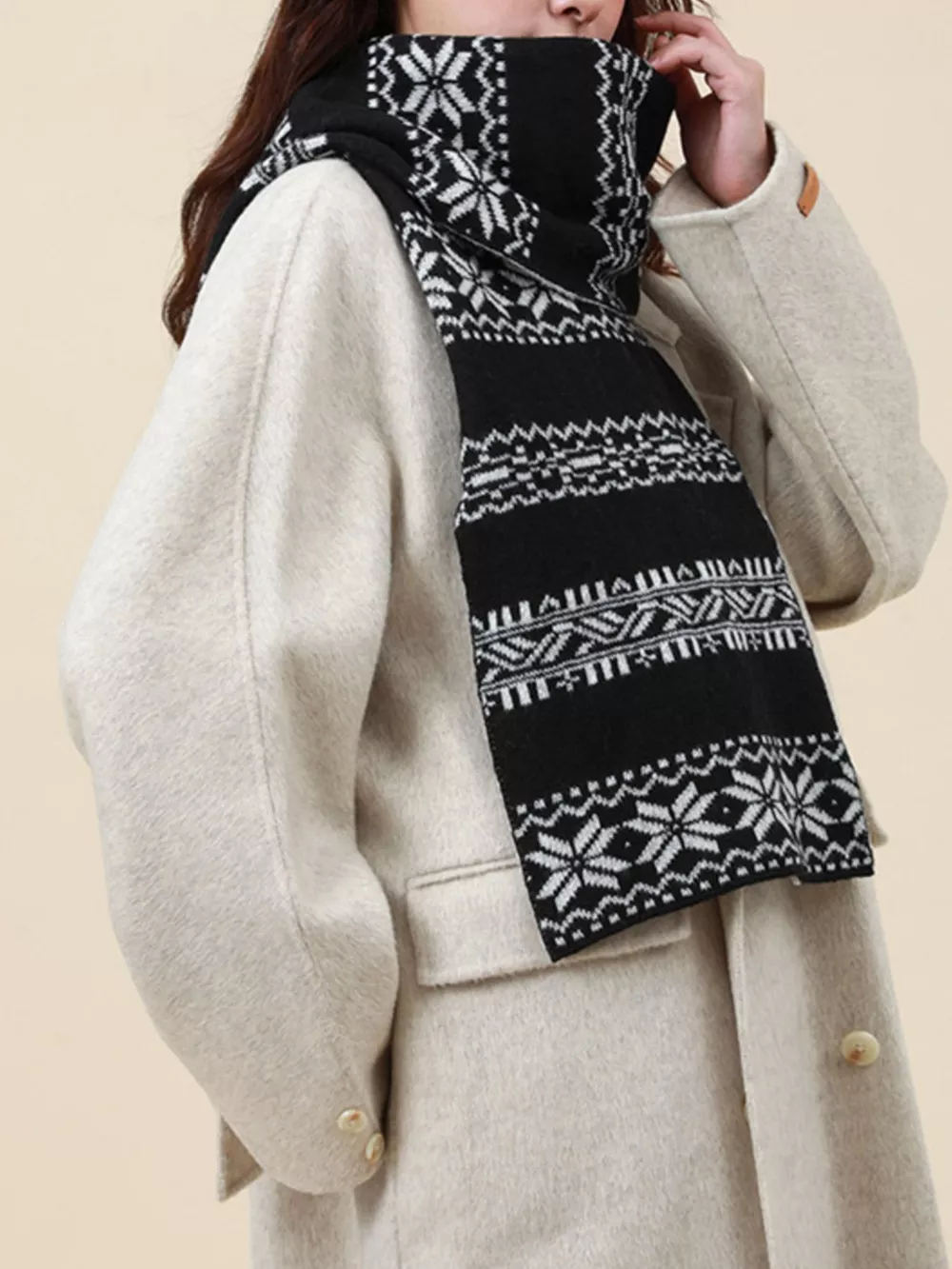 Christmas Snowflake Knit Scarf, image 21