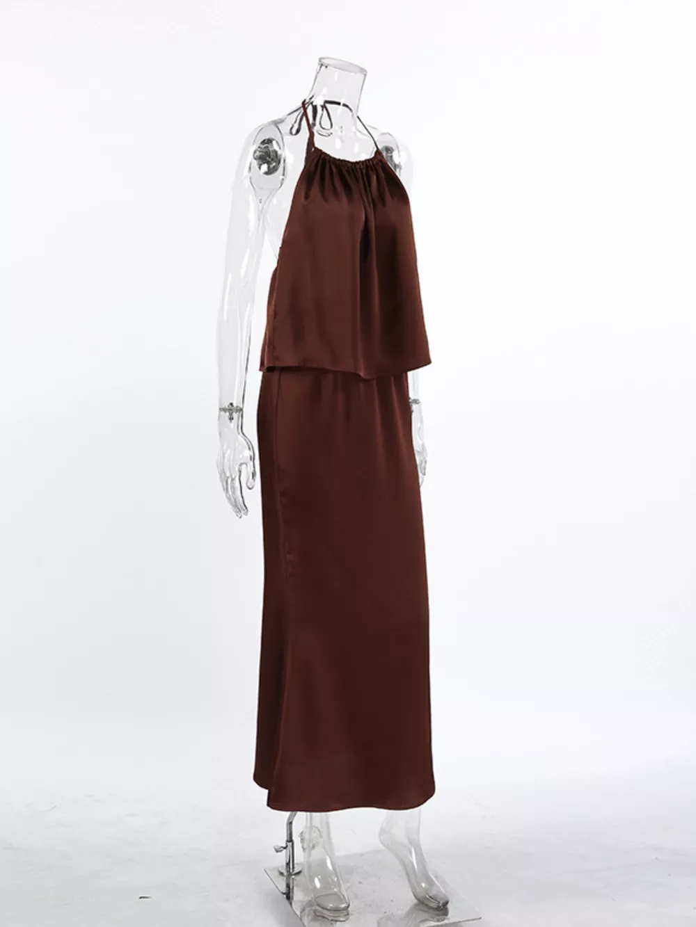 Backless Halter Neck Maxi Dress, image 6