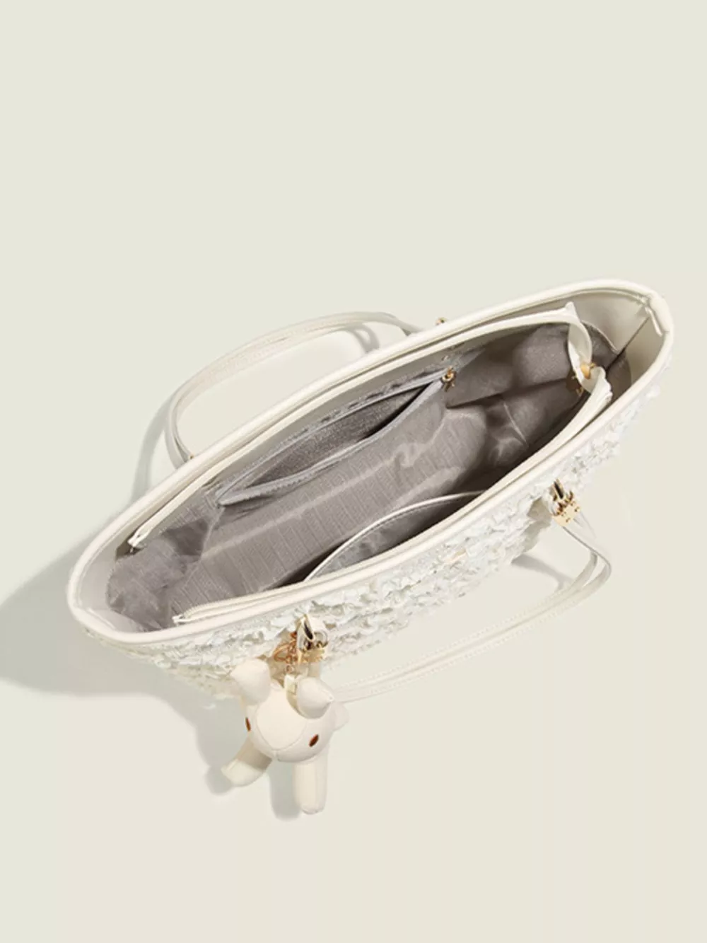 Textured Tote Shoulder Bag, image 6