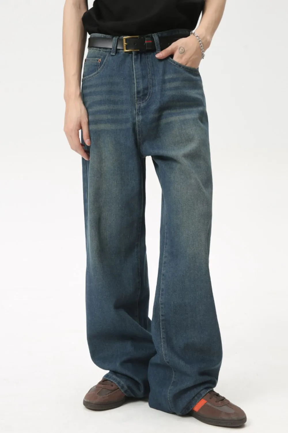 Men's Mid Rise Straight Leg Jeans