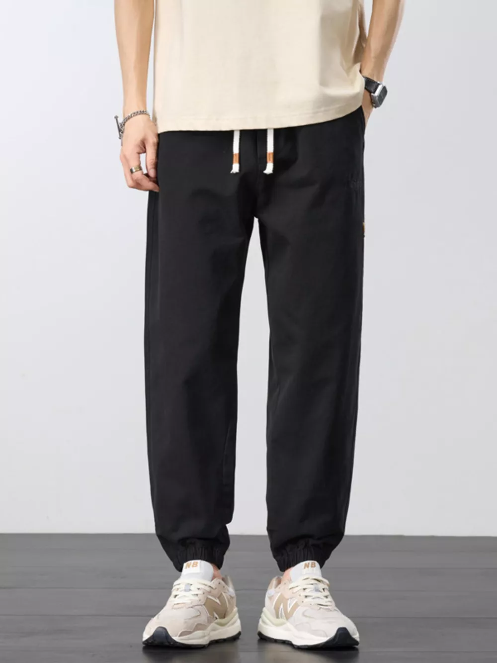 Men's Plus Size Casual Elastic Waist Joggers, image 7