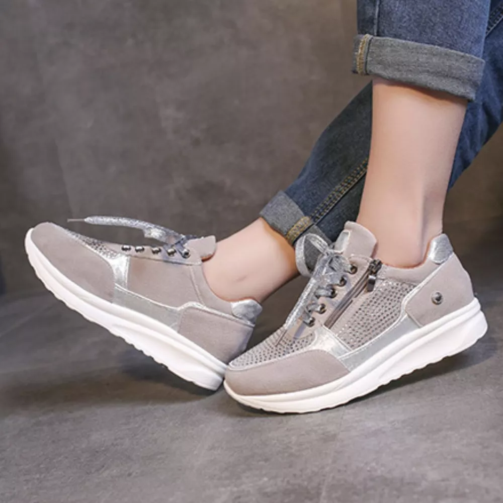 Lace Up Round Toe Sneakers, image 8
