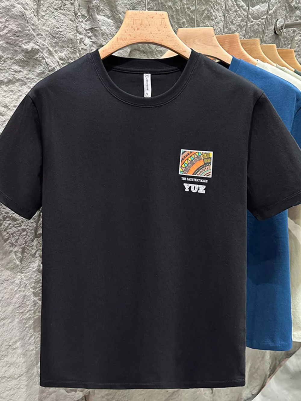 Men's Plus Size Graphic Cotton Short Sleeve T-Shirt