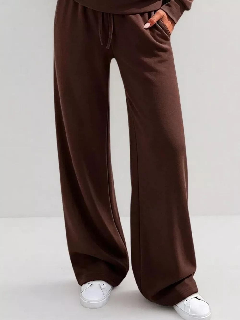 Button Detail Dropped Shoulder Top and Pants Set, image 17