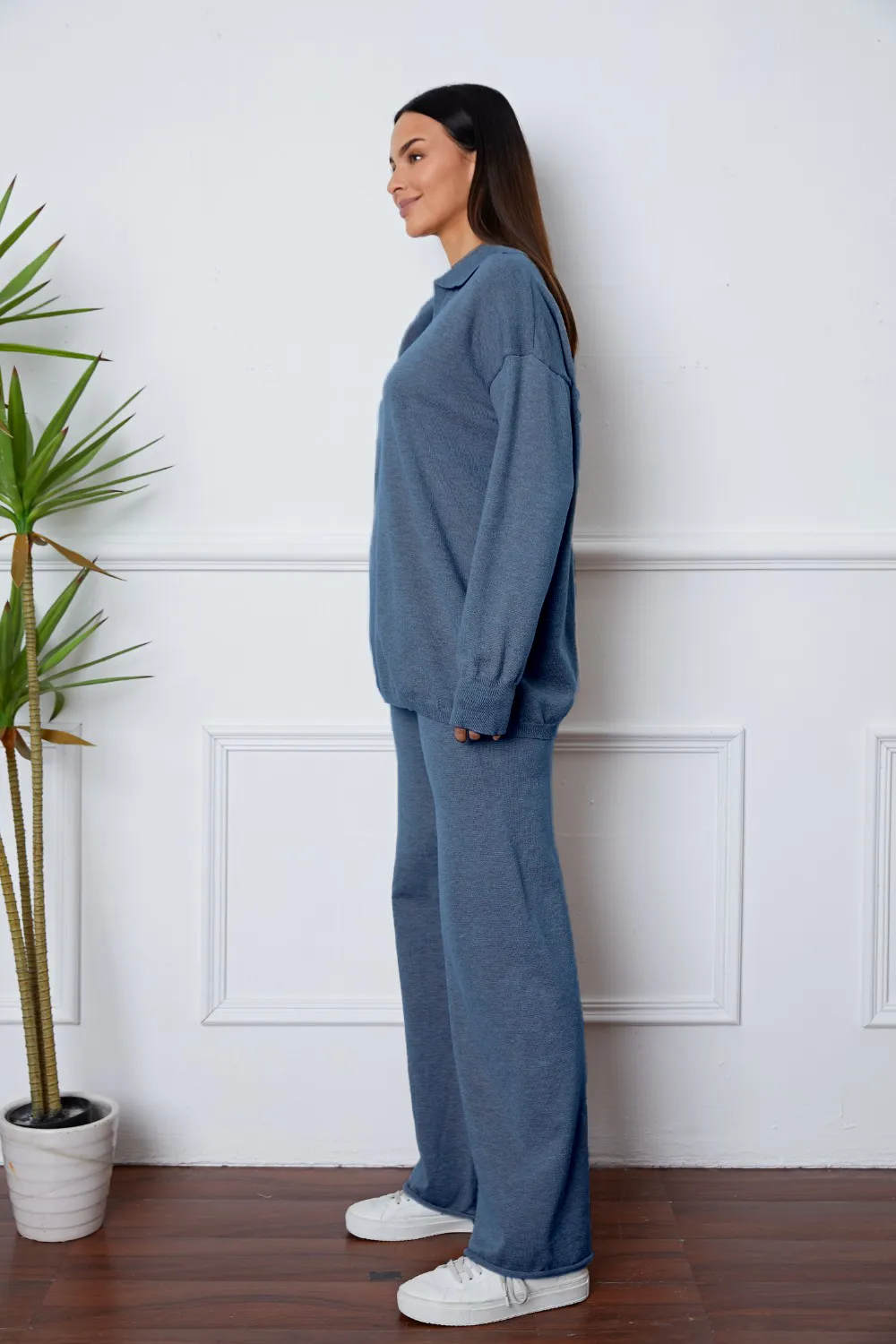 Dropped Shoulder Sweater and Long Pants Set, image 16