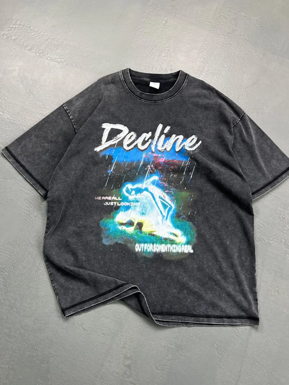 Men's Graphic Round Neck Short Sleeve T-Shirt
