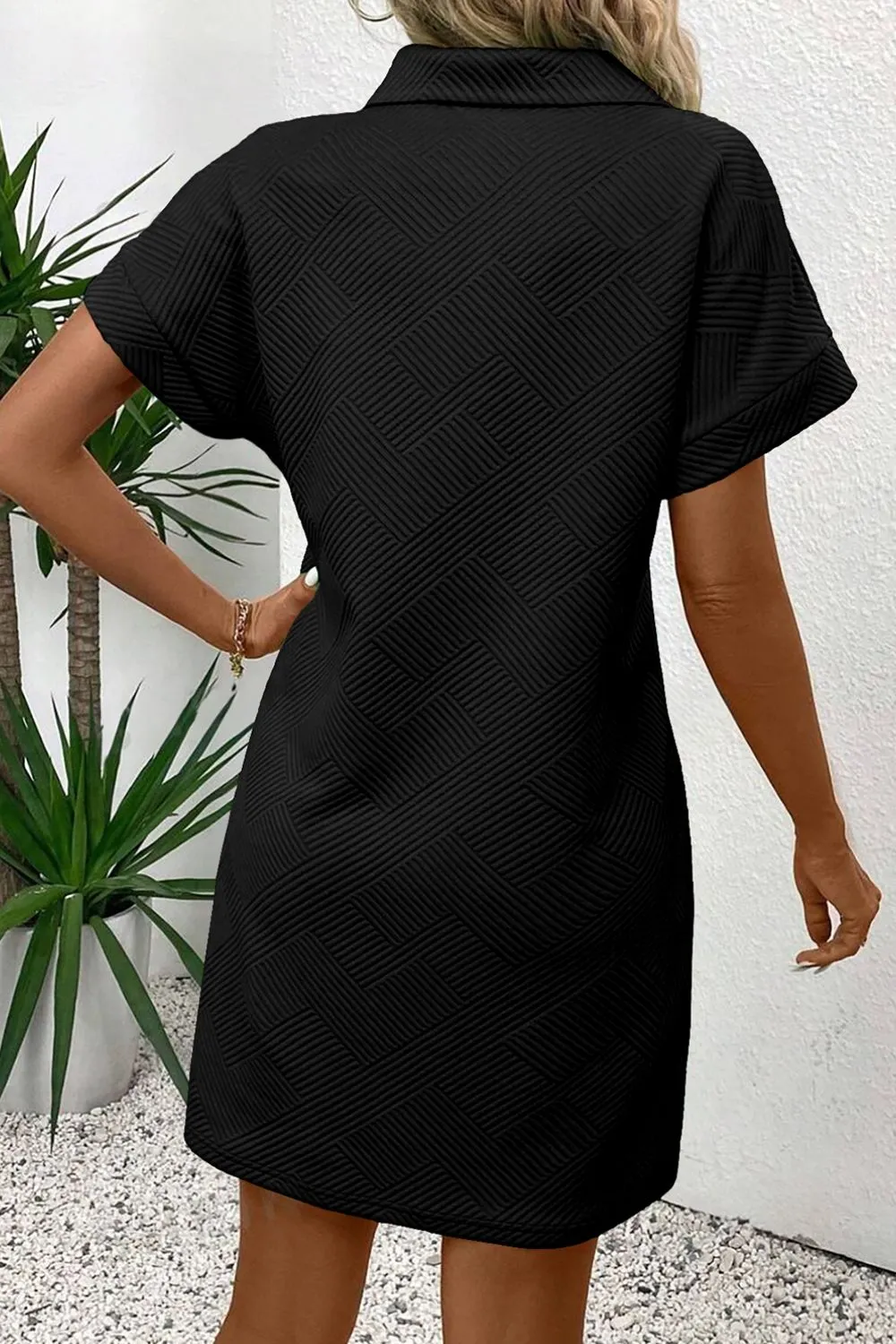 Button Front Short Sleeve Mini Dress, image 18