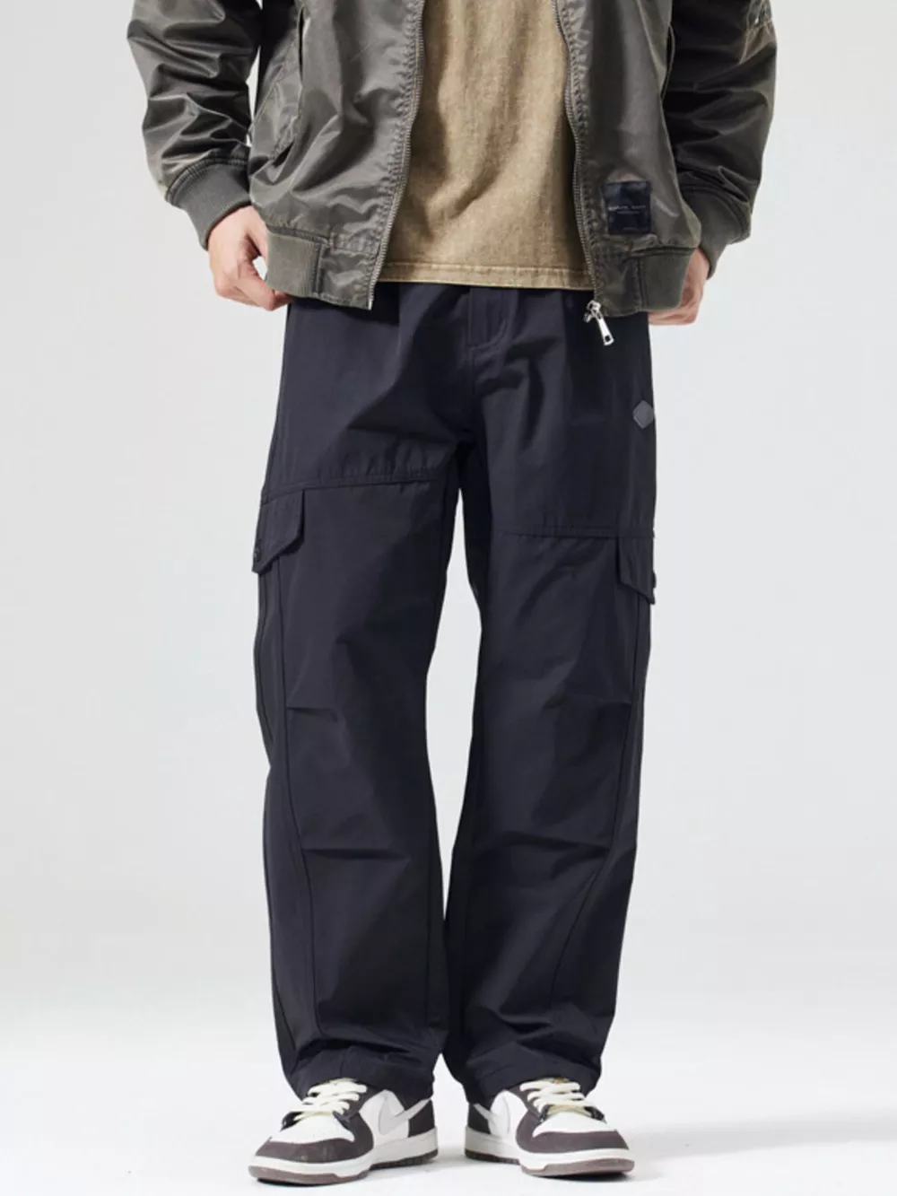 Men's Full Size Wide Leg Cargo Pants Plus Size, image 6