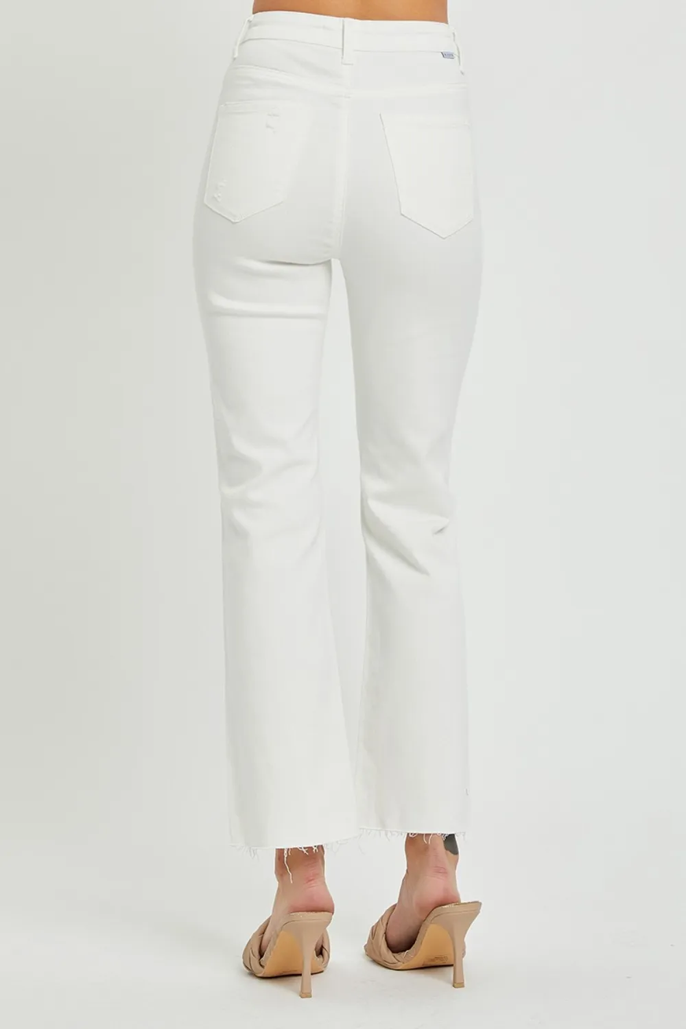 Full Size High Rise Button Fly Straight Ankle Jeans, image 2