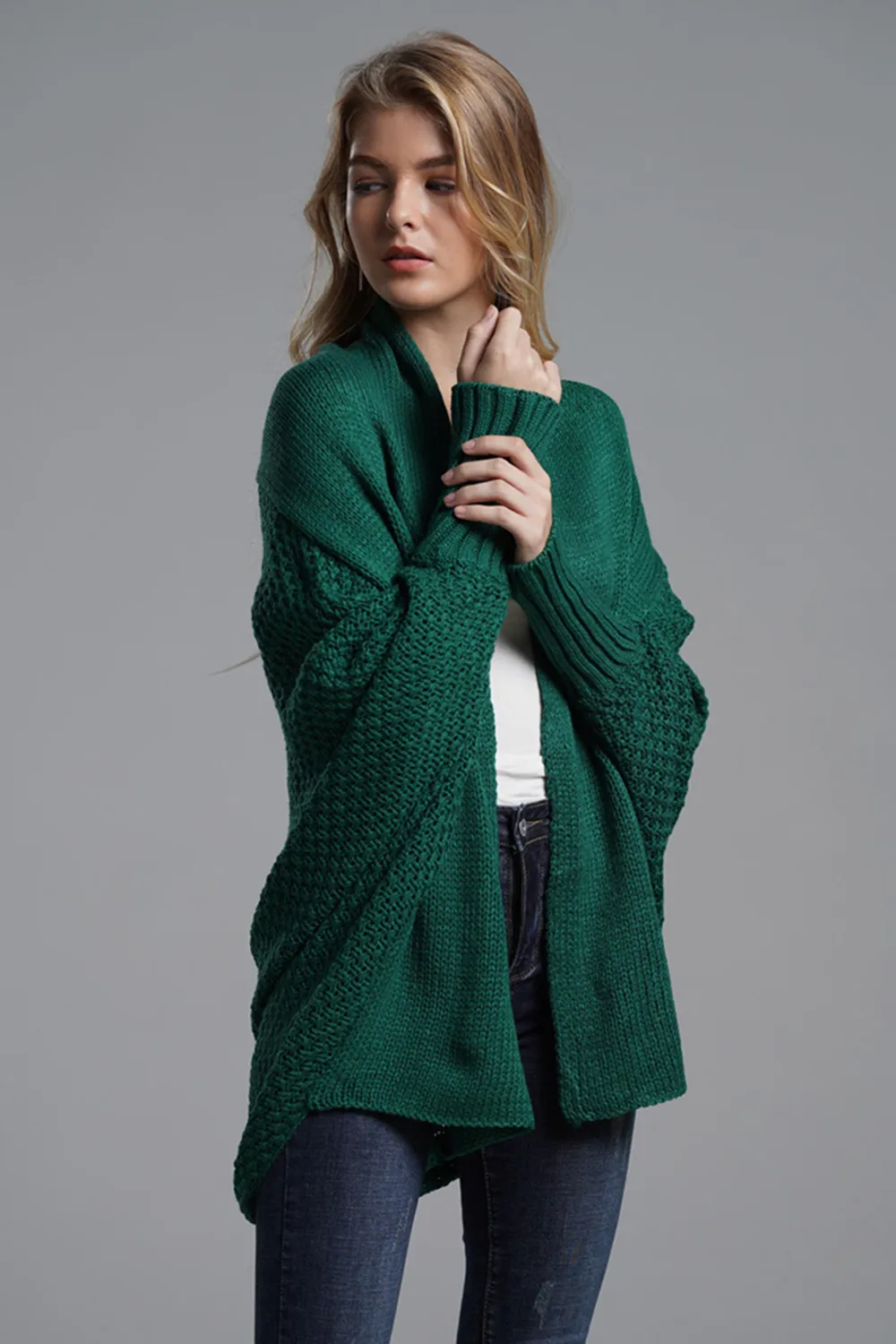 Open Front Batwing Sleeve Cardigan, image 18