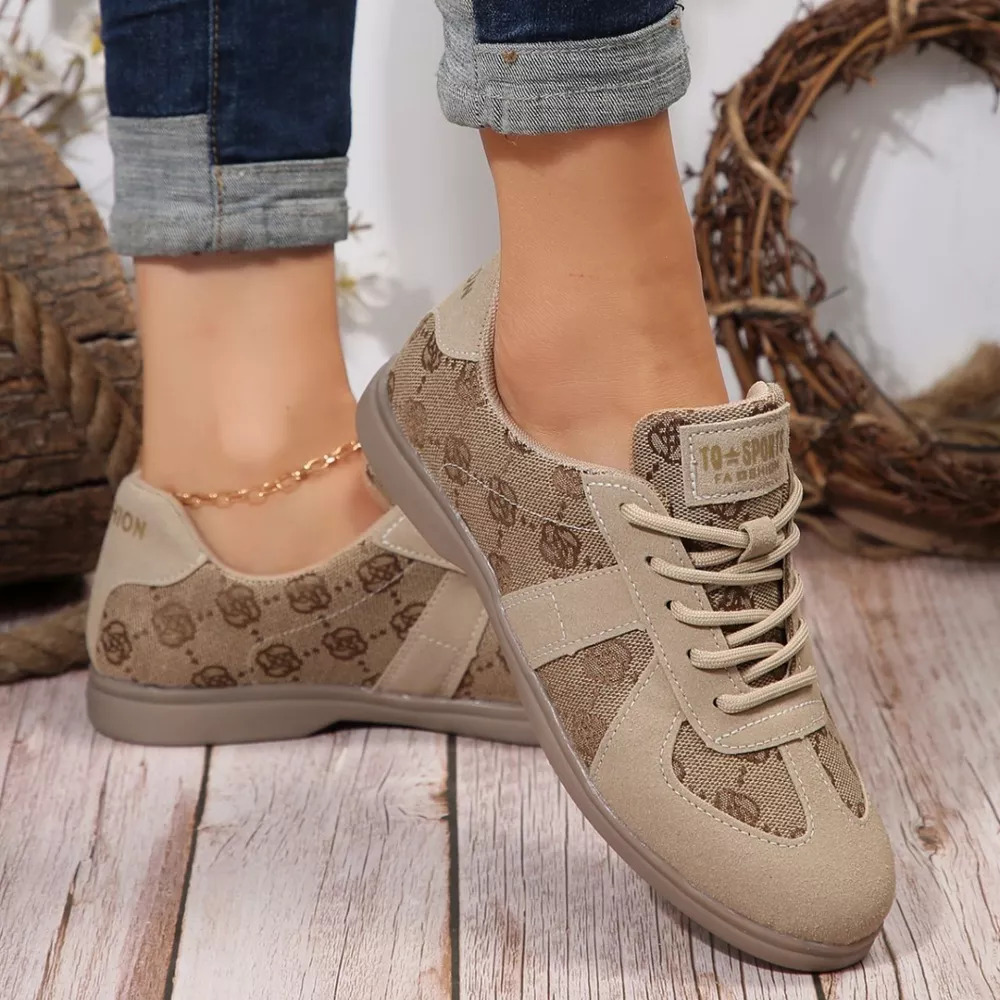 Lace Up Round Toe Sneakers, image 5
