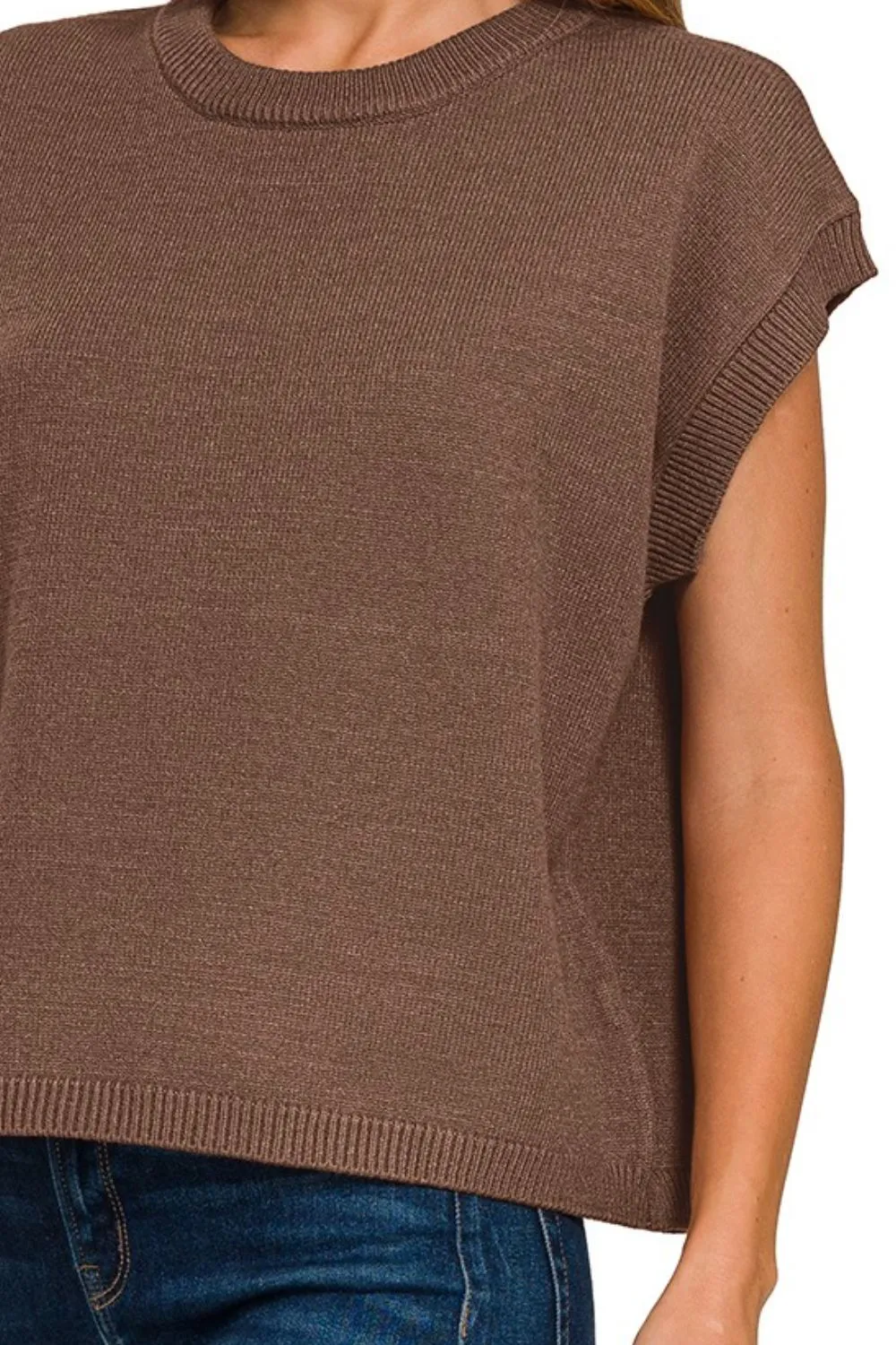 Oversized Viscose Sweater Vest, image 3