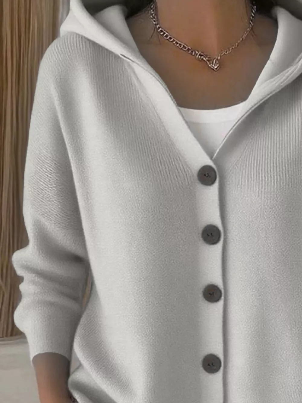 Full Size Hooded Button-Down Knit Cardigan Plus Size, image 12