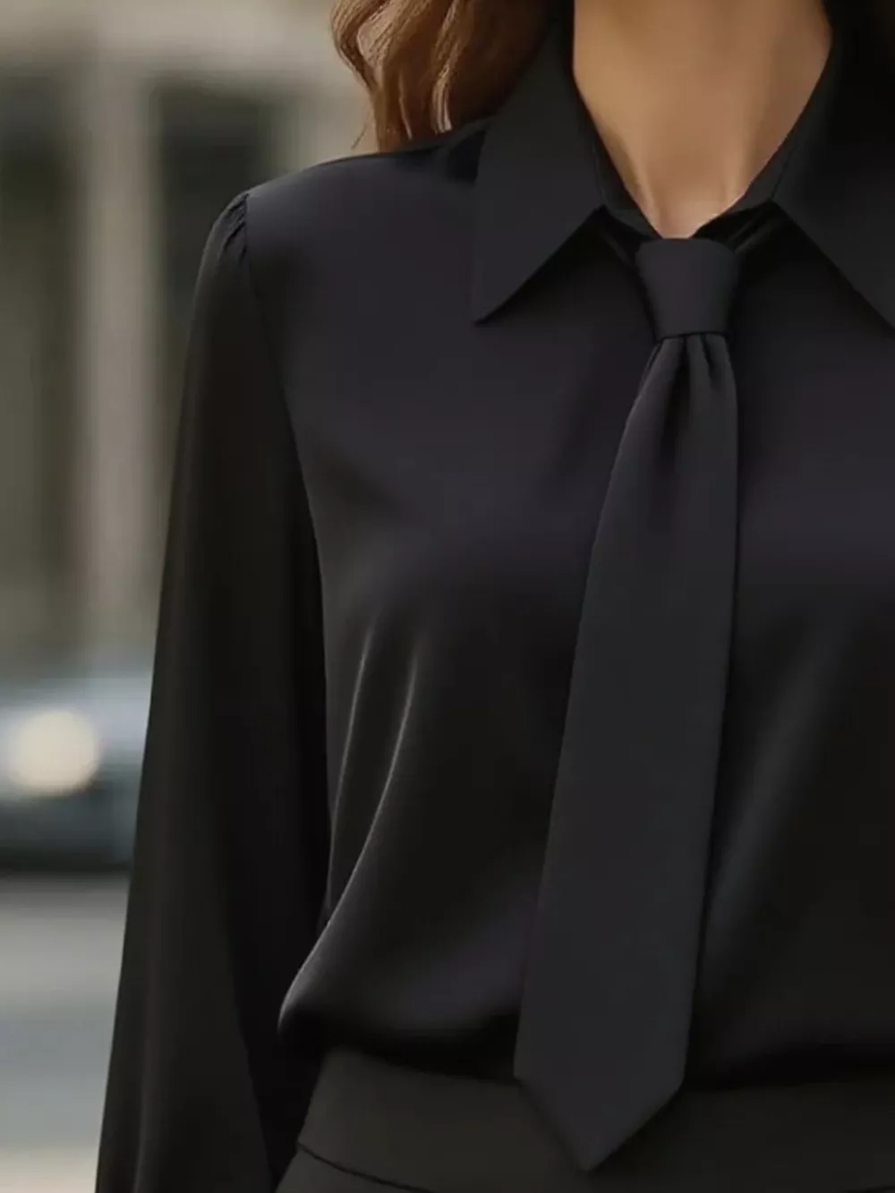 Collared Neck Long Sleeve Blouse, image 9