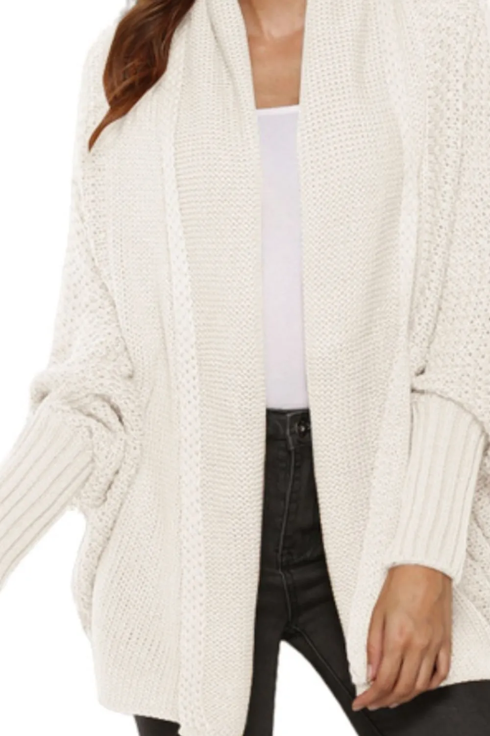 Open Front Batwing Sleeve Cardigan, image 11