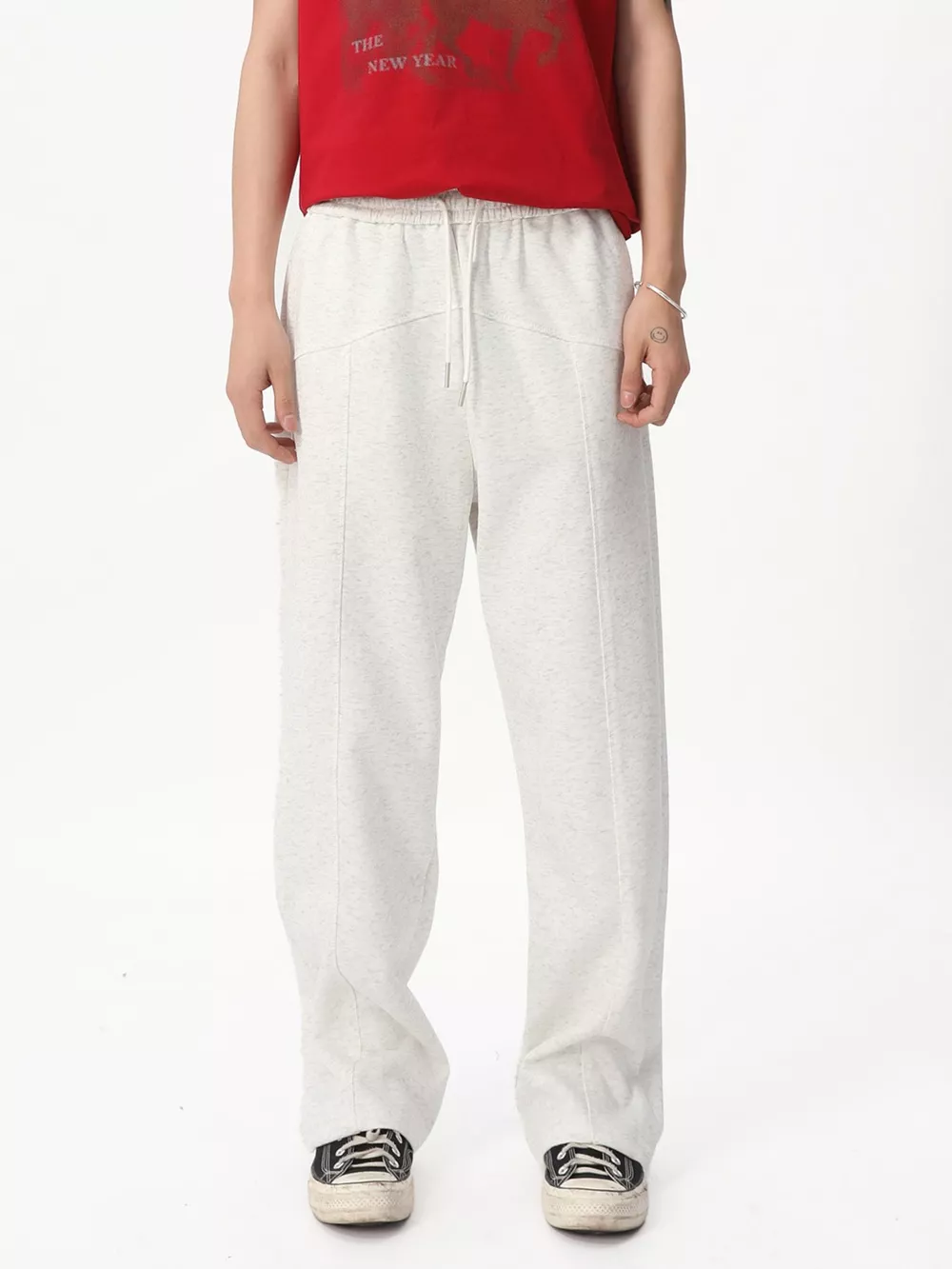 Men's Wide Leg Drawstring Pants, image 7