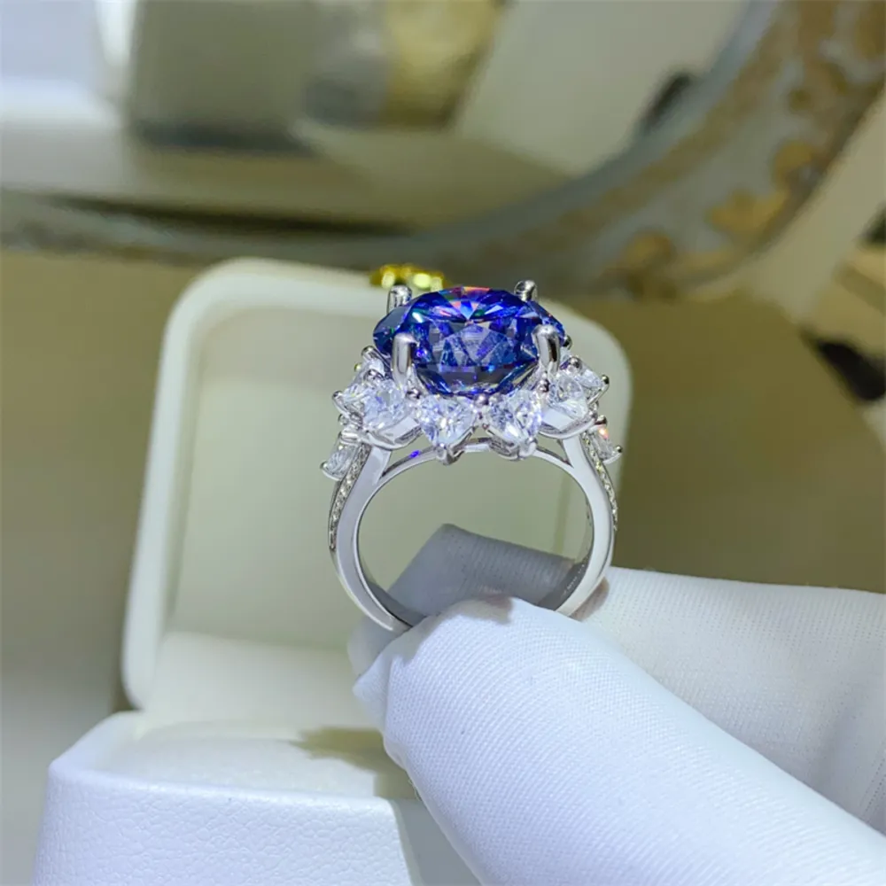 10 Carat Moissanite 925 Sterling Silver Ring, image 5