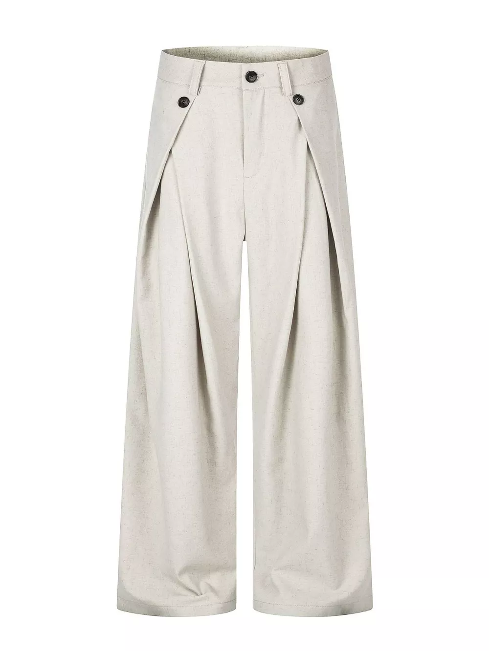 Men's Wide-Leg Pleated Casual Pants
