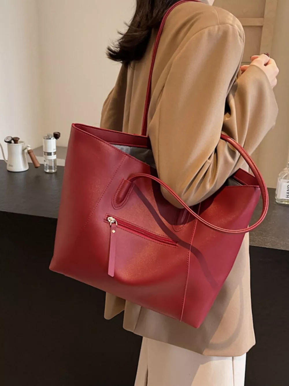 PU Leather Tote Bag, image 4