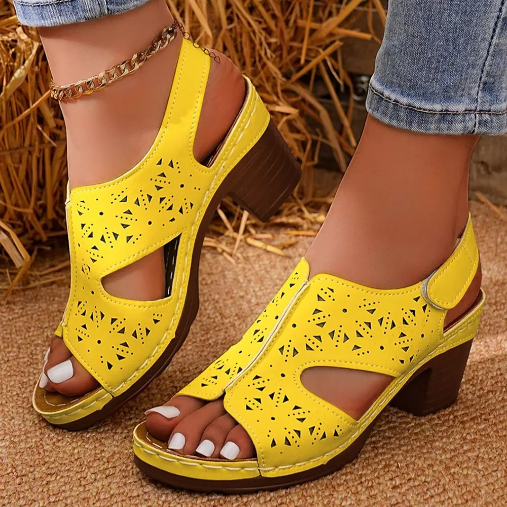 Open Toe Block Heels Sandals, image 6
