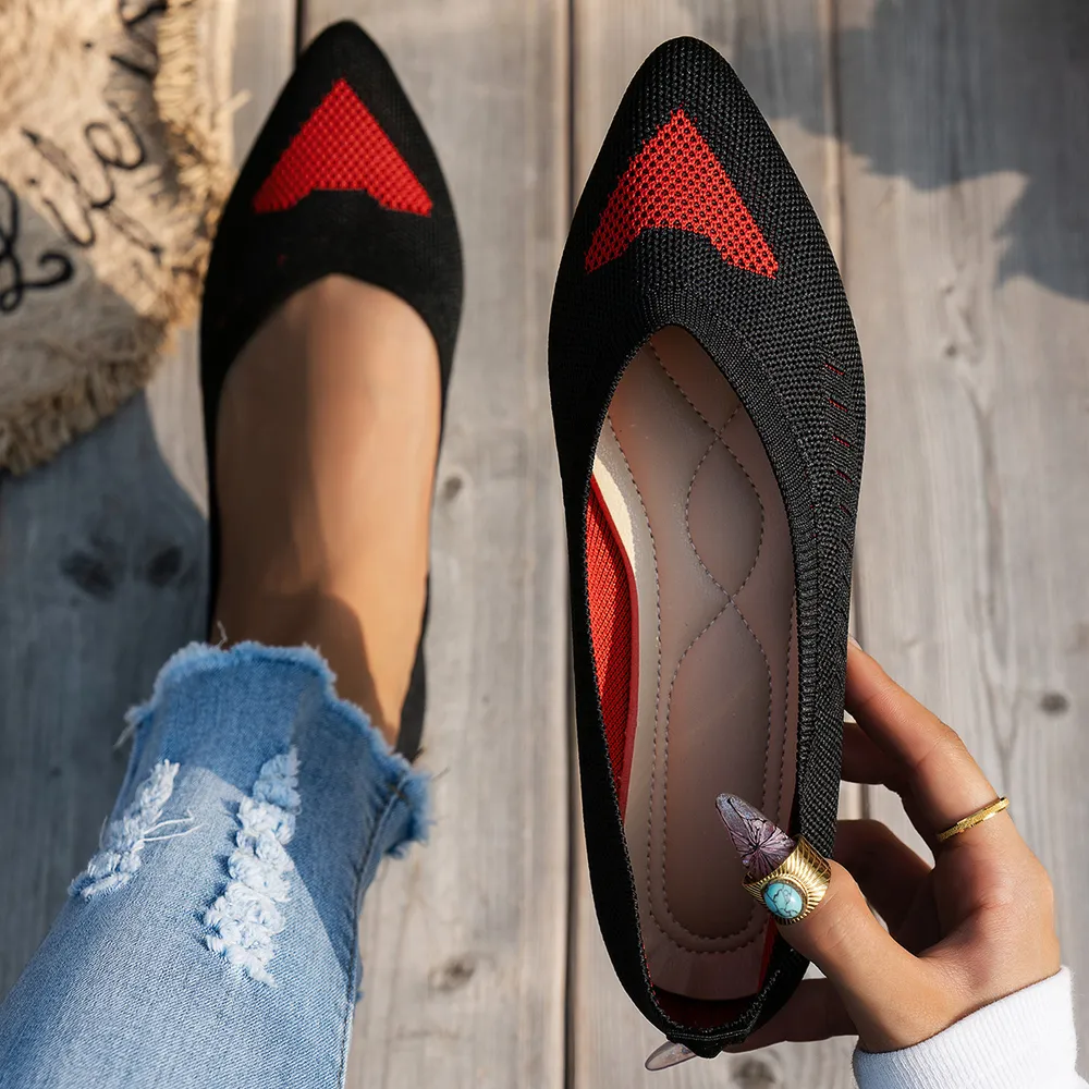Mesh Point Toe Flat Slip-Ons, image 3