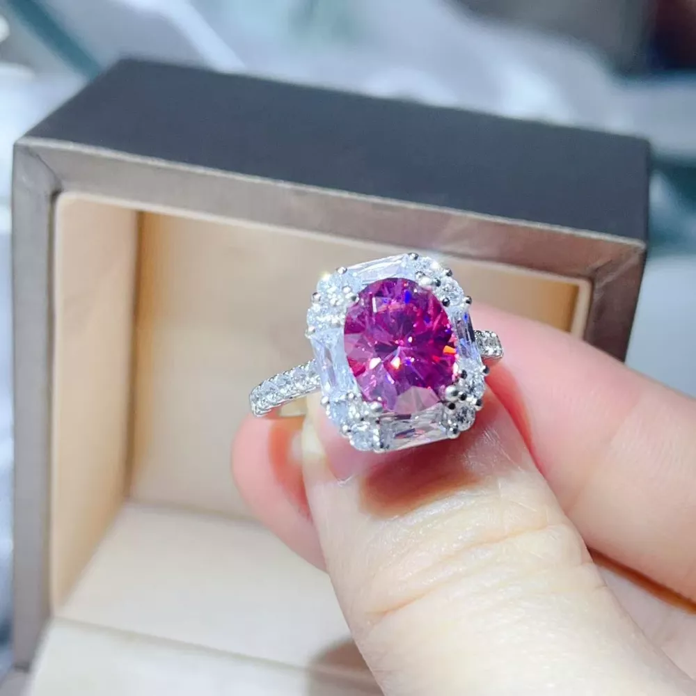 3 Carat Moissanite 925 Sterling Silver Ring, image 5