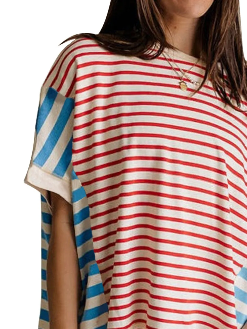Colorful Striped Oversized T-Shirt, image 10